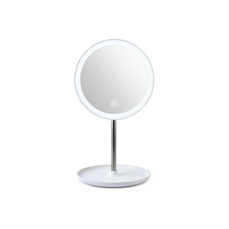 Specchio trucco con luce led base girevole make up illuminato touch |  UppyNet