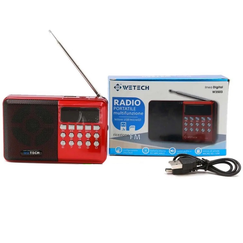 Radiolina portatile multifunzione Radio FM Lettore USB micro usb 3W |  UppyNet