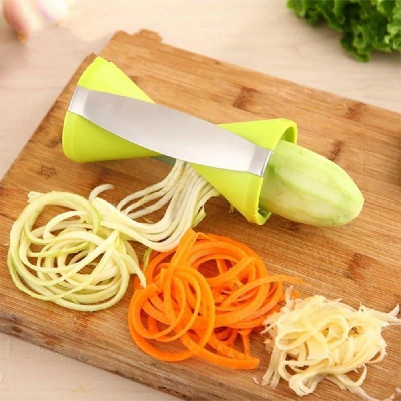 Maxi affetta verdure a spirale tempera taglia spaghetti julienne cucina 4  lame | UppyNet