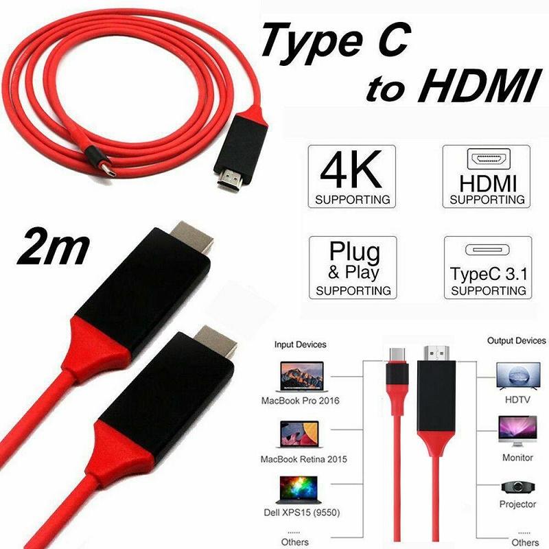 CAVO MHL FULL HD 1080P 4K HDMI TYPE-C HDTV TV SAMSUNG HUAWEI XIAOMI ANDROID  | UppyNet
