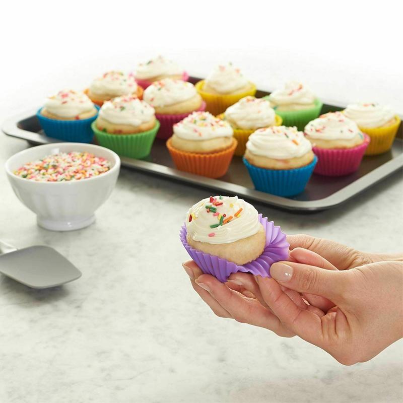 Stampo Vassoio Teglia 12 Muffin Cupcake Antiaderente Dolci + Pirottini  Silicone | UppyNet