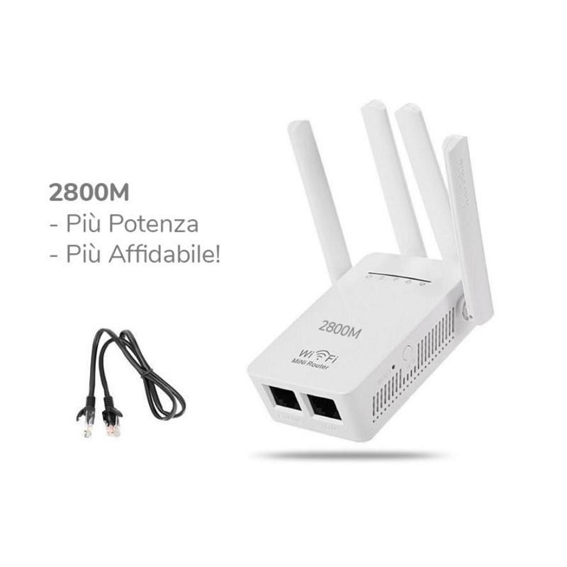 Ripetitore Wifi 2800M Professionale Wireless Amplificatore LAN WAN 300 Mbps  | UppyNet
