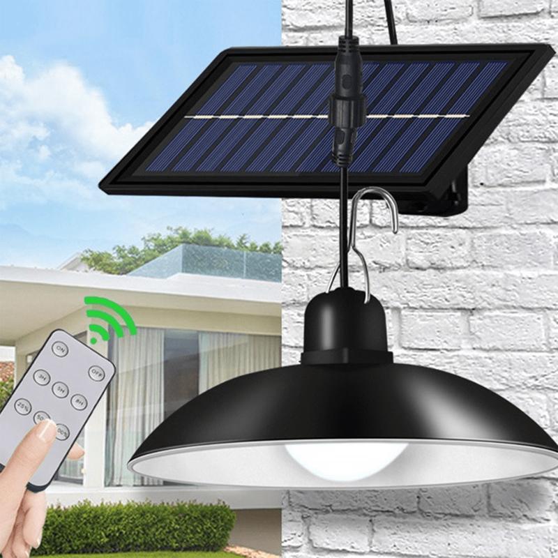 Lampadario lampada pannello solare da esterno sospensione telecomando  campeggio | UppyNet